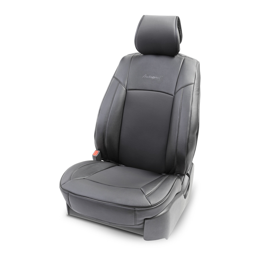 Накидка на сиденье каркасная AUTOPROFI экокожа HIT-310G BK/BK