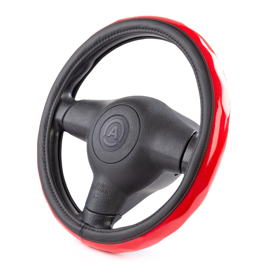 Оплётка руля AUTOPROFI из экокожи AP-1933 BK/RD (M) Оплётка руля AUTOPROFI из экокожи AP-1933 BK/RD (M)