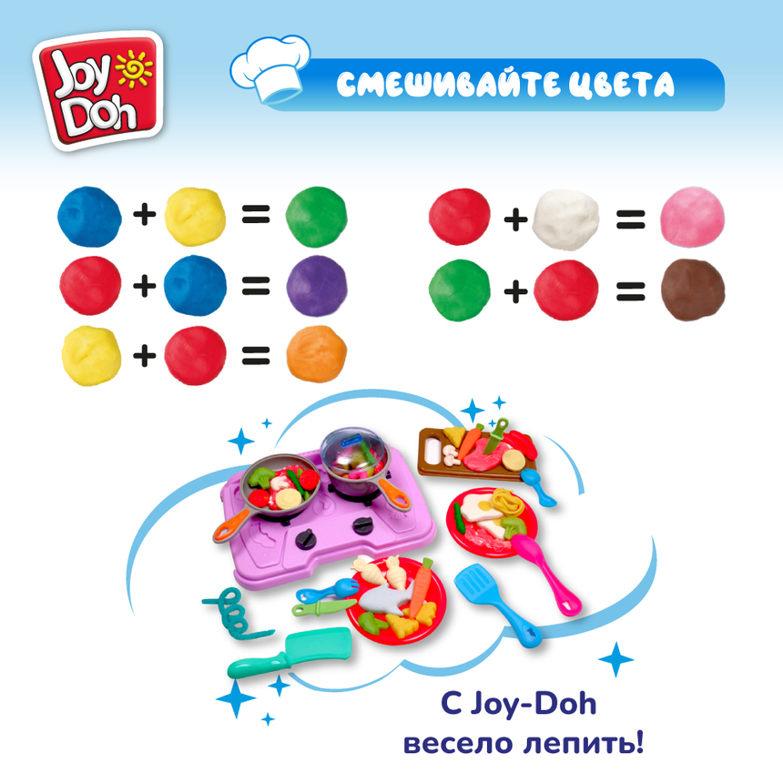 Масса для лепки Joy-Doh, набор МЕГА КУХНЯ KITC-560 pot