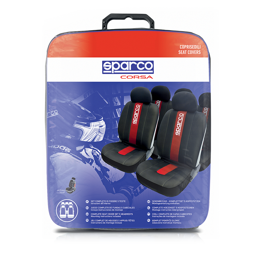 Чехлы на сиденья универсальные "SPARCO", серия "Racing" SPC/RCN-1105 BK/RD