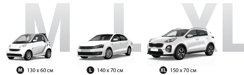 Размеры защитного экрана на разные модели авто